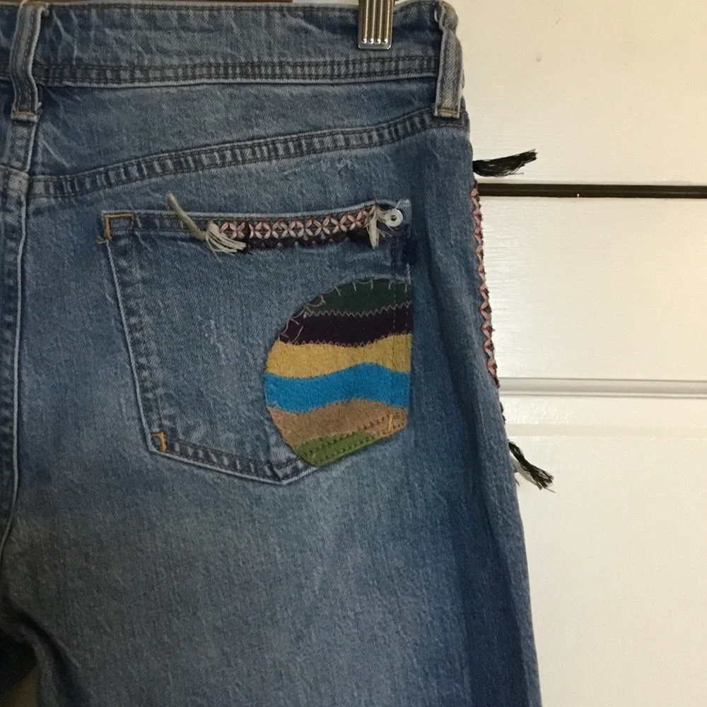 Anthropologie Blue Patchwork Jeans - Picture 5 of 7